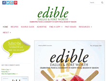 Tablet Screenshot of edibledfw.com